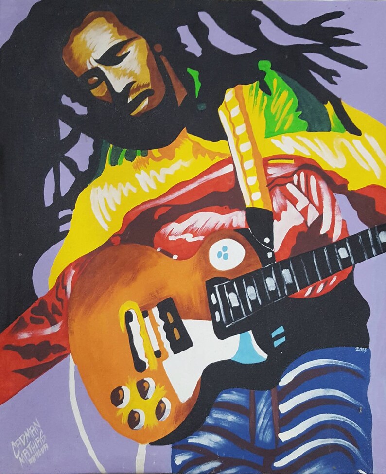 Bob Marley Painting Oil Painting Jamaican Art Caribbean | Etsy