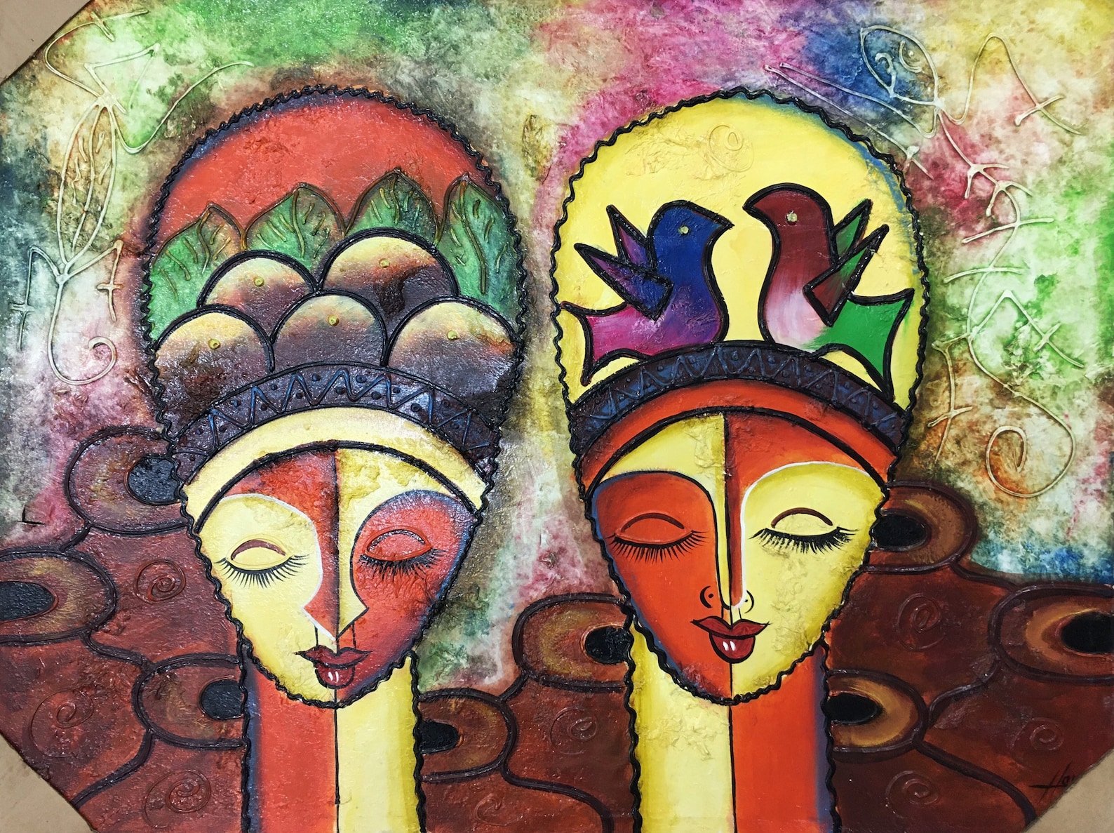 Women Portrait Oil Painting Women Faces Dominican Art Women Etsy
