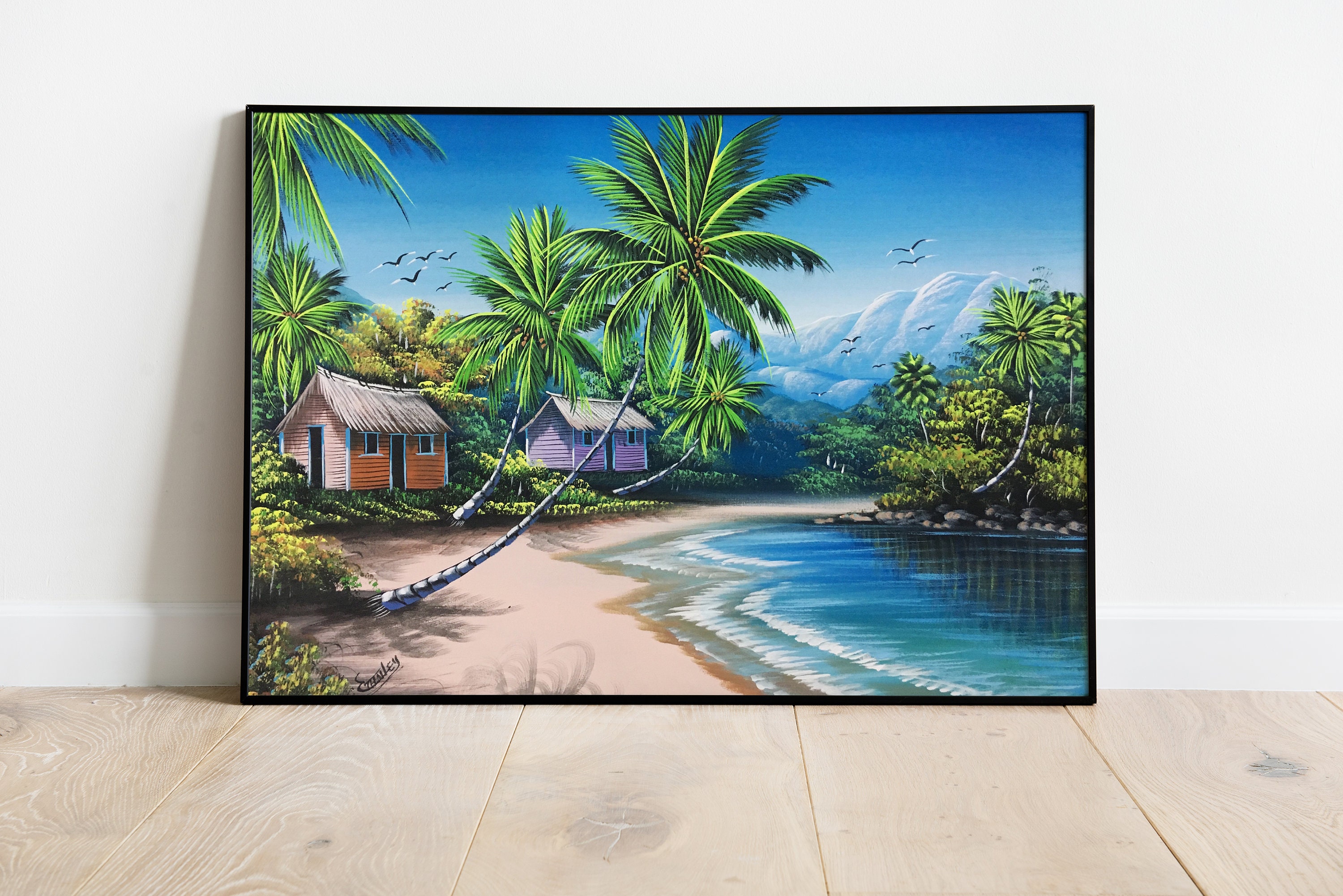 Beach Painting on Canvas Oil Painting Beach Landscape picture image