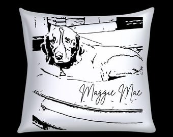 Custom Pet Portrait Pillow