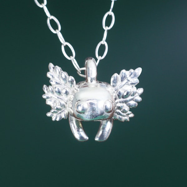 Axolote necklace, Silver axolotl 925