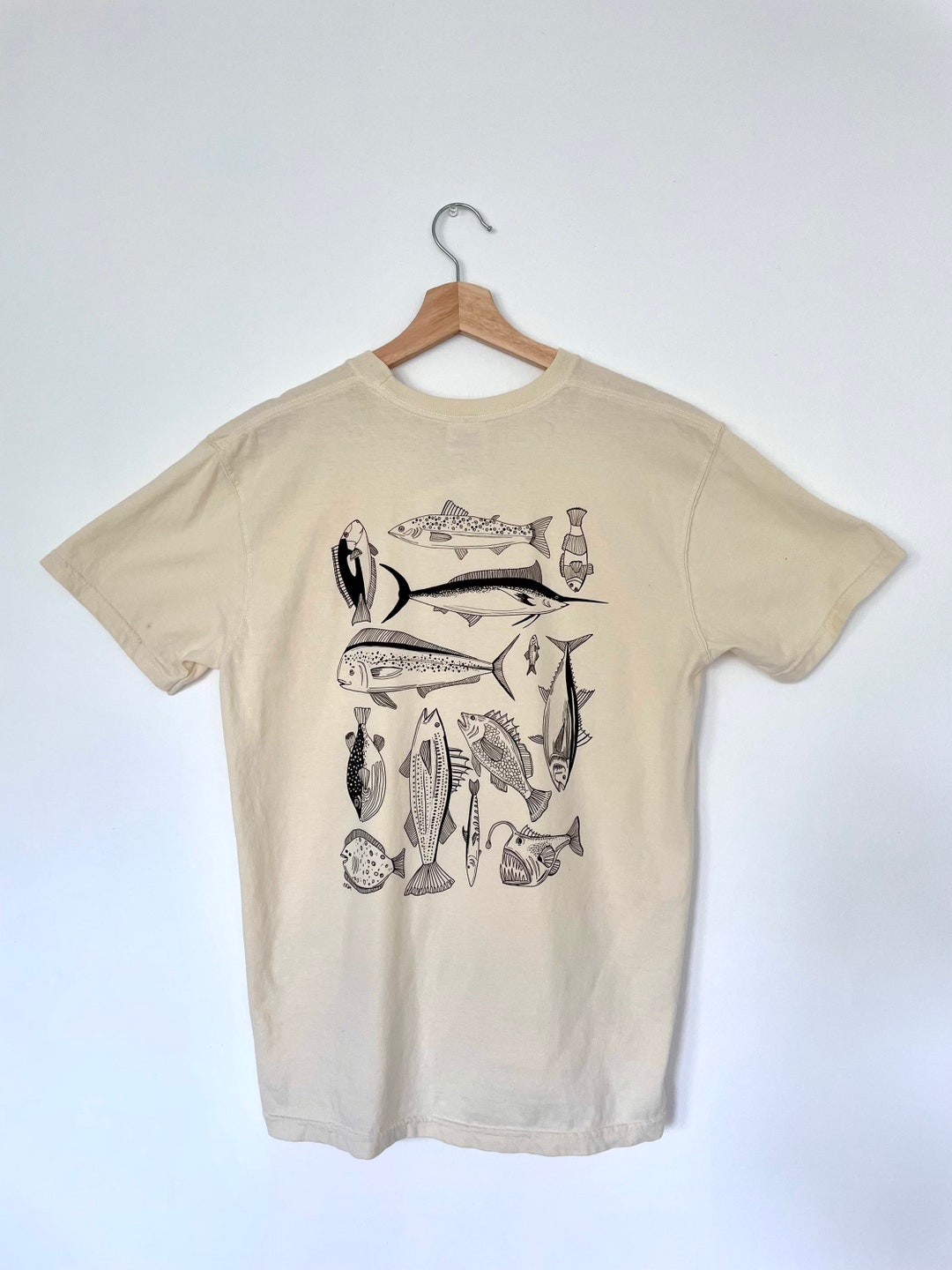 Fish Illustrations T Shirt - Etsy