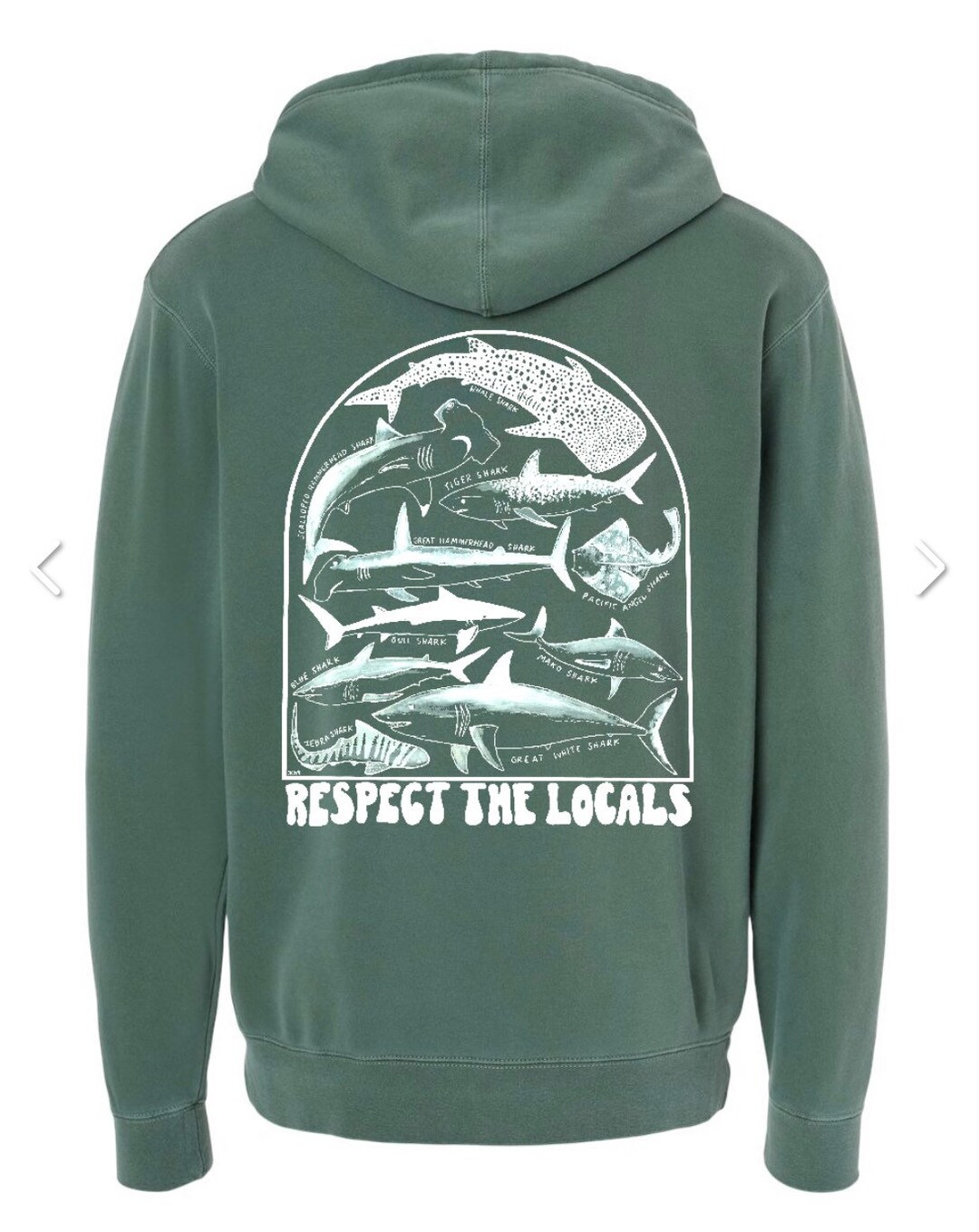 GREEN Respect the Locals Hoodie - Etsy