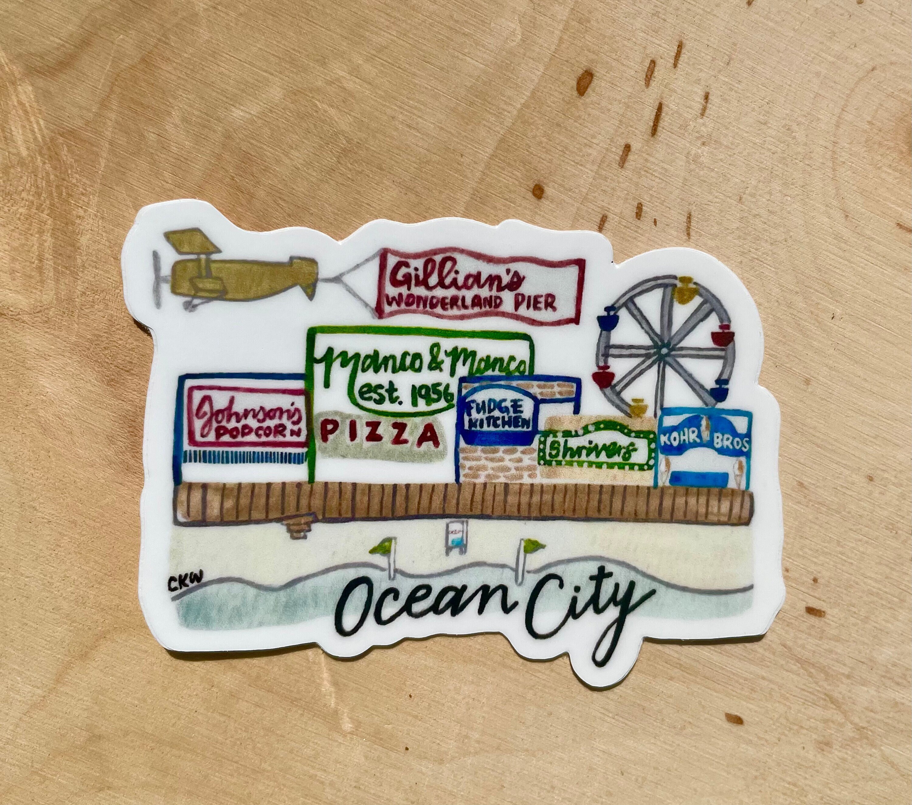 Ocean City Sticker Etsy
