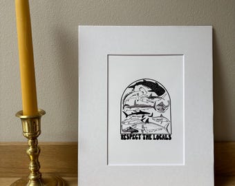 Respektiere die Einheimischen Drucke 20x30