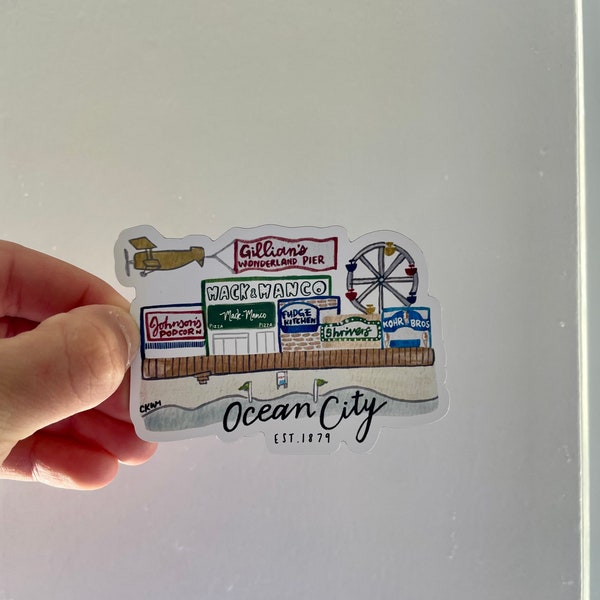 Blue City Sticker Etsy