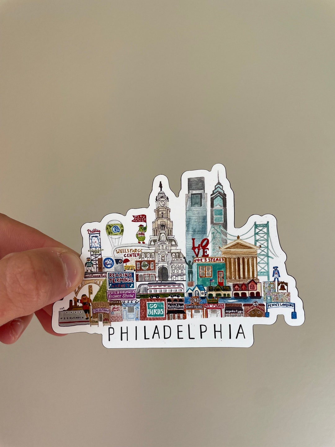 Philadelphia Sticker Philadelphia PACK Sticker & Magnet (one of Each) - Etsy