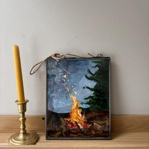 Glass Fire Painting