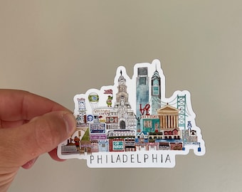Philadelphia Illustrated Magnet, City Souvenir