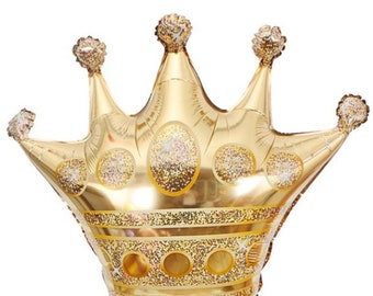 Crown Foil Balloon Birthday Party Decor Same Day Shipping Monday-Saturday