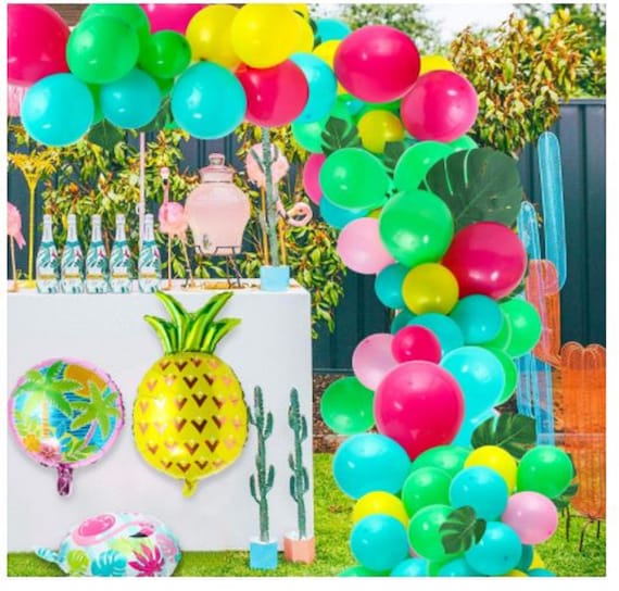 12'' 10X Party Supply Hawaiian Tropical Party Decor Flamingo Pineapple Balloon 