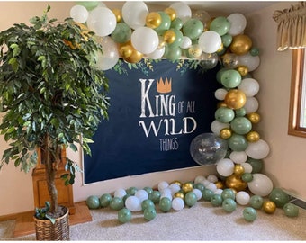 127PCS Olive Green Gold Confetti White Balloon Garland Arch Kit Gold Metallic/Baby Shower/Wedding/Anniversary Party/Engagement Party
