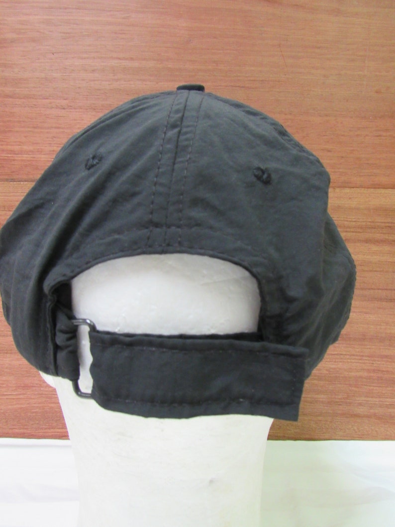 Vintage USA Made Kentucky Police Solid Black Strap Back Baseball Hat OSFM Adults