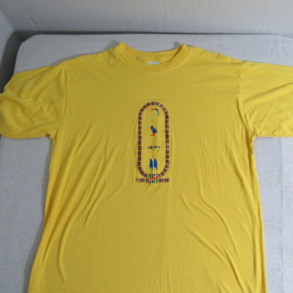 Vintage Egyptian Made Pharoah Hieroglyphics T-Shirt Fits Men's Small!