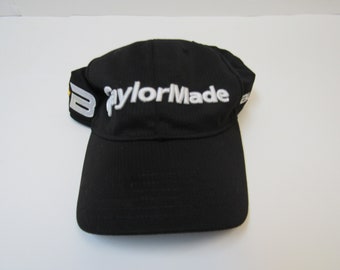 Retro Taylor Made Men's Black Adjustable Baseball Hat For Golf Course Or Casual Wear!