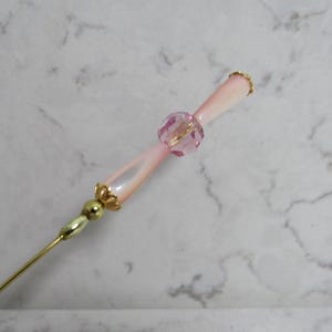 Vintage Victorian Globe Pink And Gold Ornate Hat Scarf Stick Pin!