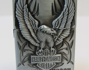 Vintage Retro H-D Biker Steel Propane Torch Flip Lid Lighter!