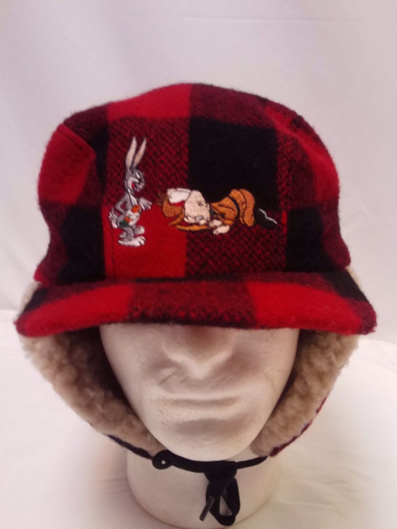 flannel hat with ear flaps