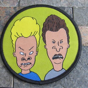 Retro Beavis And Butthead MTV Cartoon Delinquents opstrijkpatch