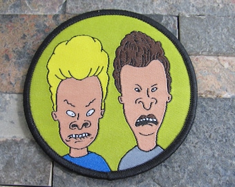 Retro Beavis And Butthead MTV Cartoon Delinquents Iron On Patch