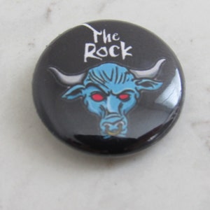 Retro WWF The Rock Pro Wrestling Pin Brooch 1&quot;