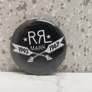 Retro Double RL Ralph Lauren Black And White Rare Brooch Pin
