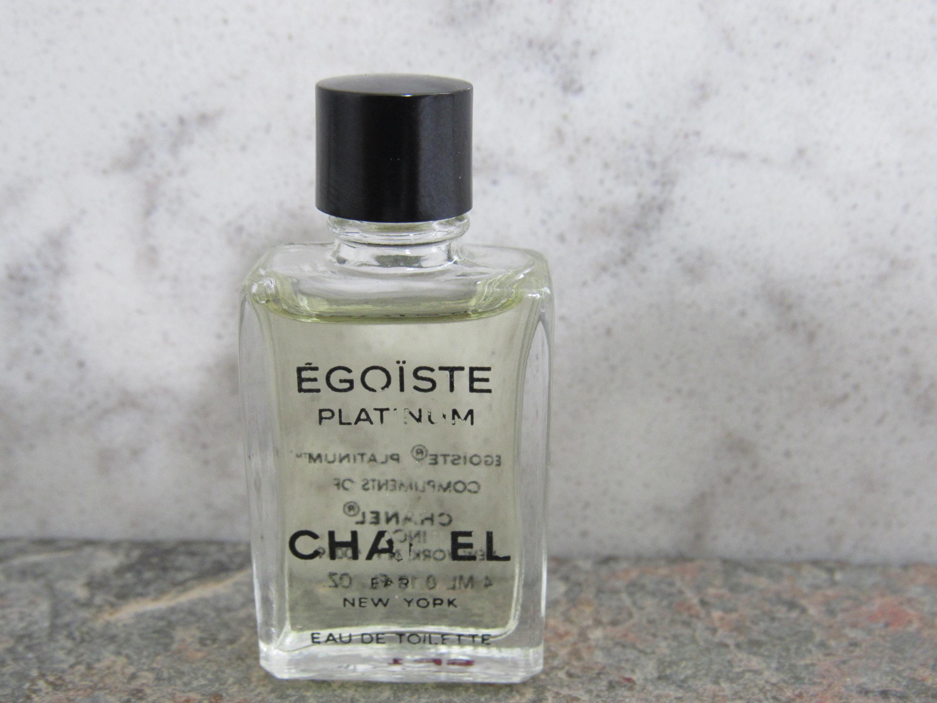 Vintage Chanel Egoist Platinum France Men's Mini Bottle Cologne Vintage Chanel Egoist Platinum France Men's Mini Bottle Cologne