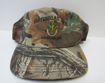 Hunting Retro Ranch Farm Credit Embroidered Patch Hat Cap Camo Trucker Style 80s Farm credit woodland camouflage - Gem main image 4