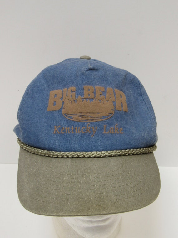 Vintage USA Made Kentucky Police Solid Black Strap Back Baseball Hat OSFM Adults