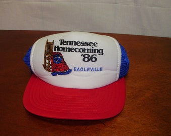 Tennessee Homecoming 1986 Eagleville Adjustable Fit Snap Back Retro Trucker Hat Cap