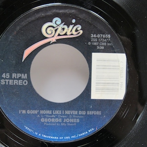 Vintage George Jones The Bird / I&#39;m Going Home Country Music 45 RPM Vinyl Record