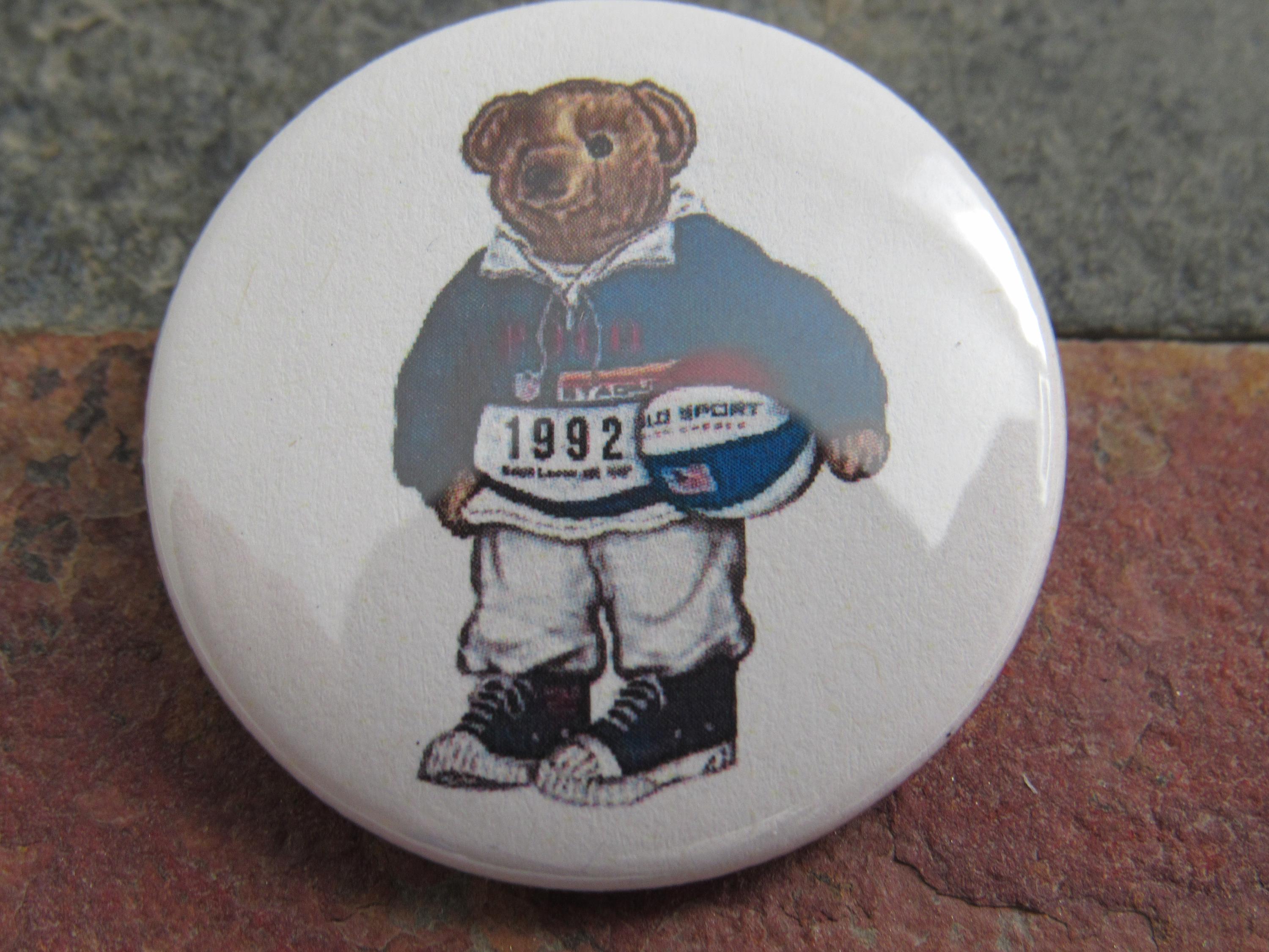 Polo Sport 1992 Ralph Lauren Basketball Bear Pin Brooch! - Etsy