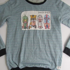 ¡Sudadera pequeña de dibujos animados para hombre de lucha libre profesional estilo retro japonés!