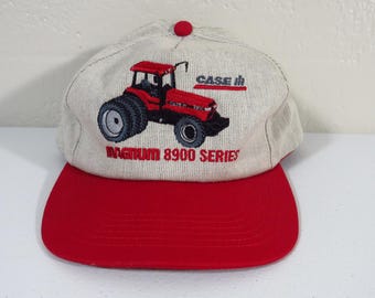 Vintage USA Made Case Tractors Agriculture Farm Men's Snap Back Trucker Hat OSFM!