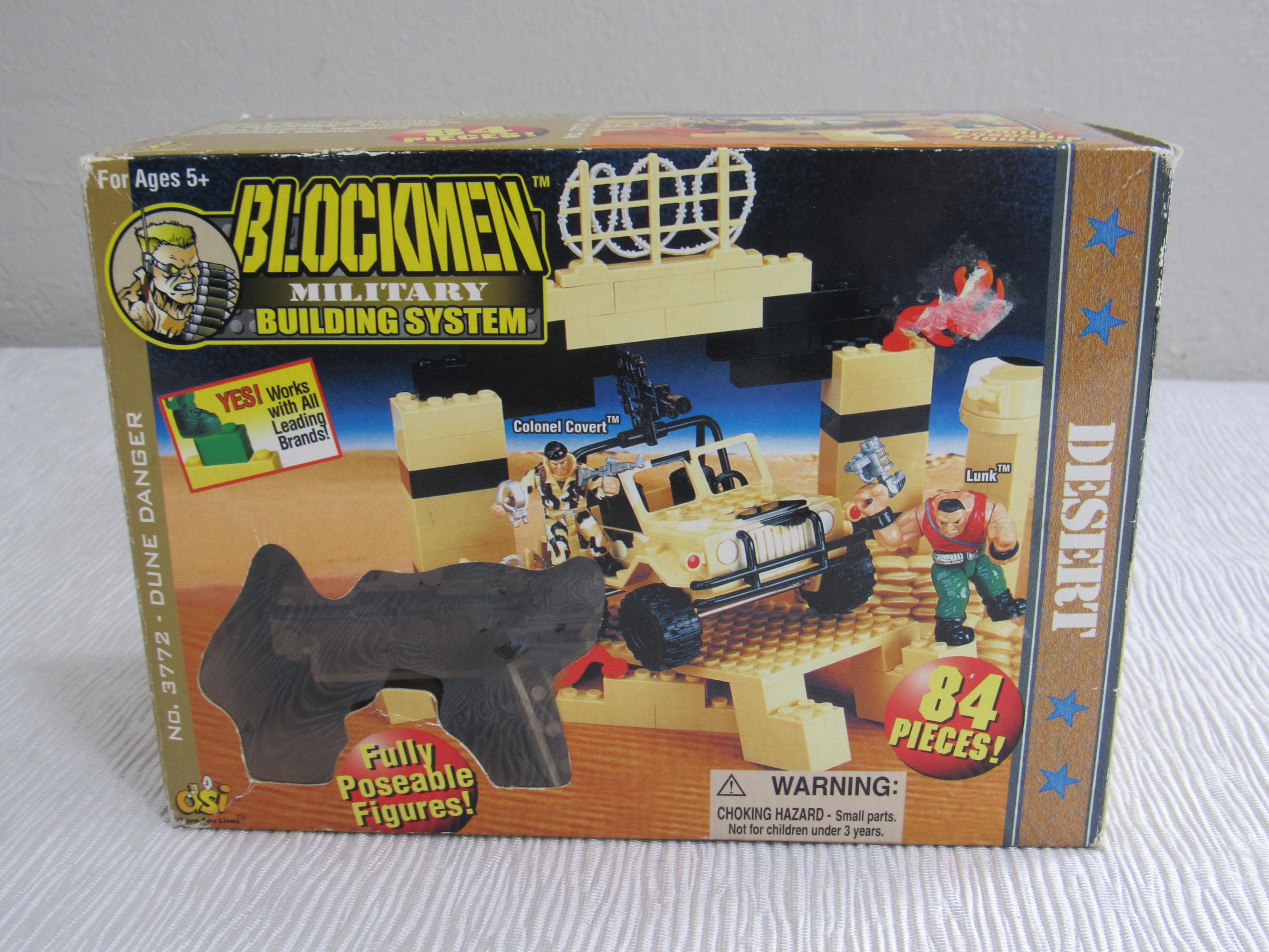 Vintage 1999 Blockmen Military Building System 85 Pieces