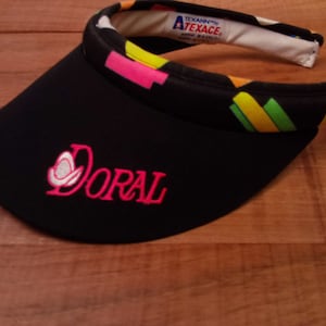 Vtg. Early 90&#39;s Doral Cigarettes Women&#39;s Adjustable Visor Hat USA Made OSFM