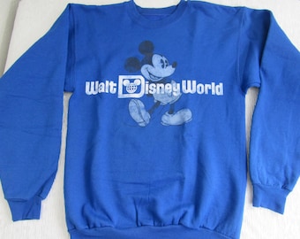 1970s/80s Walt Disney Mickey Mouse Baby Blue Crewneck Sweatshirt