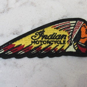 Retro Indian Motorcycle Chief Scout Colorful Iron On Biker Patch!