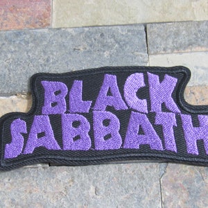 Black Sabbath Purple And Black Iron On Embroidered Patch!