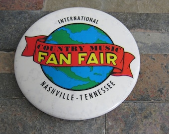 bouton vintage de broche d'épingle de fan de musique country juste Nashville !