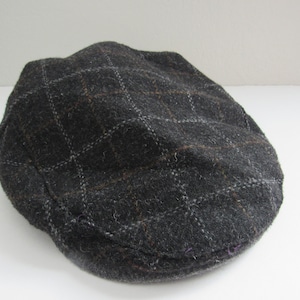 Stetson Men&#39;s Small / Medium Wool Blend Gray Check Newsboy Hat!