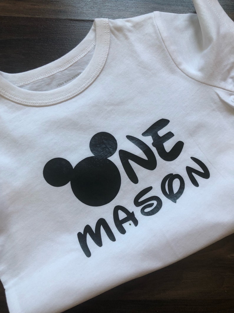Mickey 1st Birthday Custom Tshirt Etsy