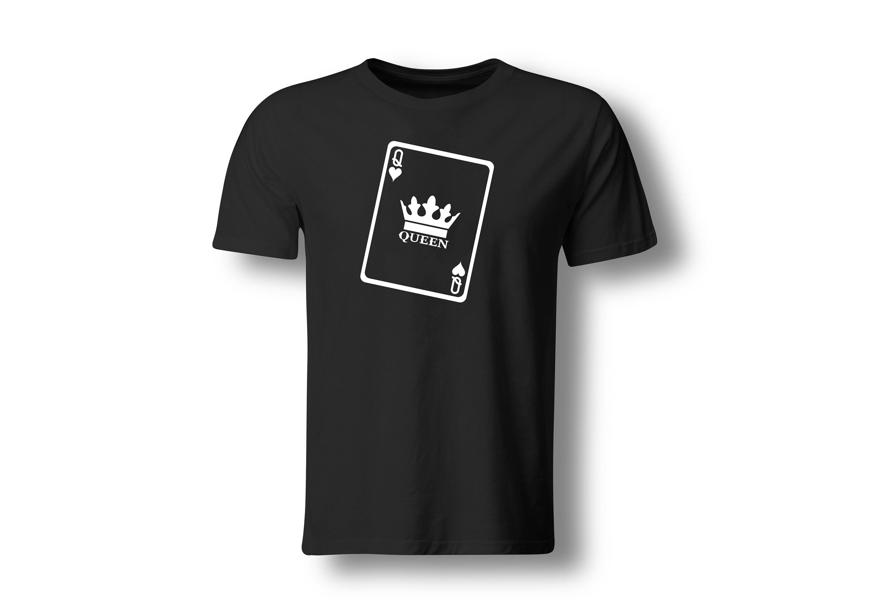 Queen Of Hearts Black T Shirt Top Assorted Colours King Queen Etsy