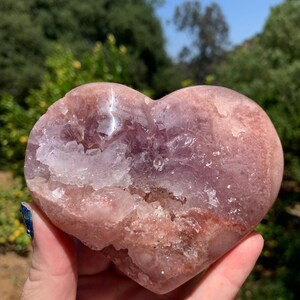 Lavender Pink Amethyst Druzy Heart on Stand
