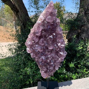Amethyst Druzy Diamond with Stand
