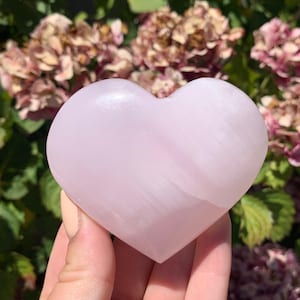 Pink Mangano Calcite Heart
