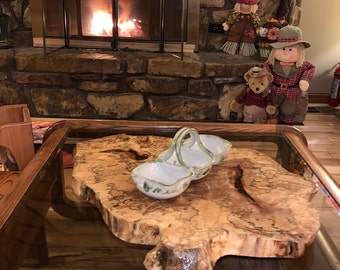 Unique Maple Wood Centerpiece: Natural Tree Slice