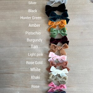 Velvet Bows Headbands Girl Clips School Girl Bows Fall Winter image 3