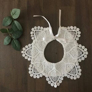 Faux Baby Collar Lace collar Dress up collar baby gift Baby Girl Collar Faux white Collar image 3