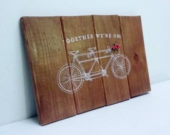 Recycled wooden Plaque Pallet-palletsign-together we are one
